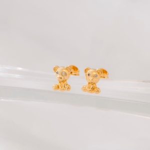 Bear stud earring