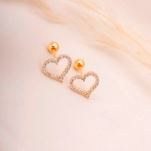 heart stone earrings