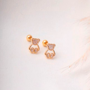 Bear stud earring