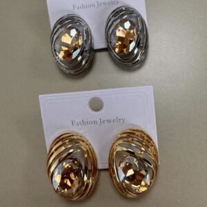 Zircon statement earrings