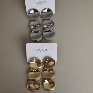 14K laminated gold mirror stud earrings