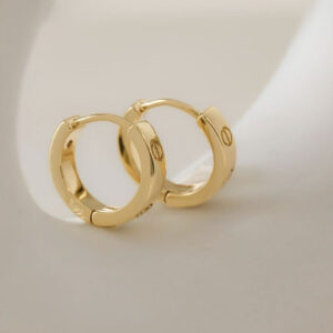 18K Laminated Gold Hoop Earrings