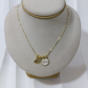 14K Laminated Gold “God” Necklace