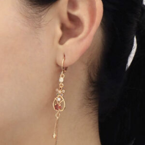 14K Laminated Gold Long Drop Earring