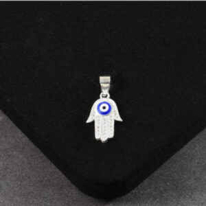 Italian 925 Silver Hamsa Hand charm with Evil Eye
