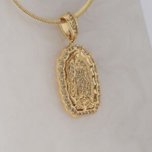 18K laminated gold Virgin charm