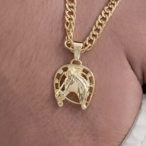 18K laminatd gold Horseshoe charm